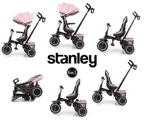 Milly Mally Milly Mally Rowerek Trójkołowy Stanley Rubber New Pink