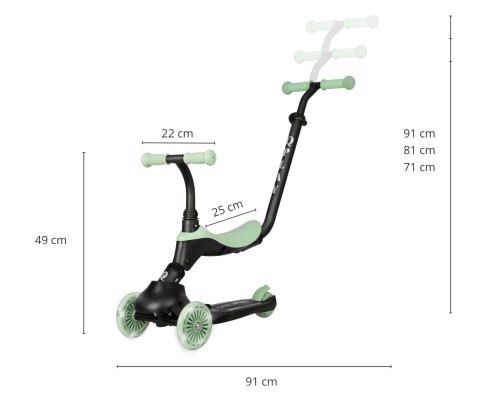 Qplay Qplay Hulajnoga Sema Evo 3w1 Green