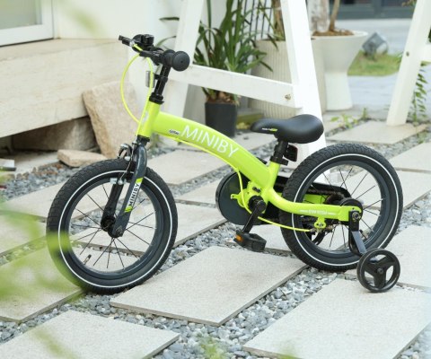 Qplay Qplay Rowerek Dziecięcy - Rowerek Biegowy Miniby 14 cali Green