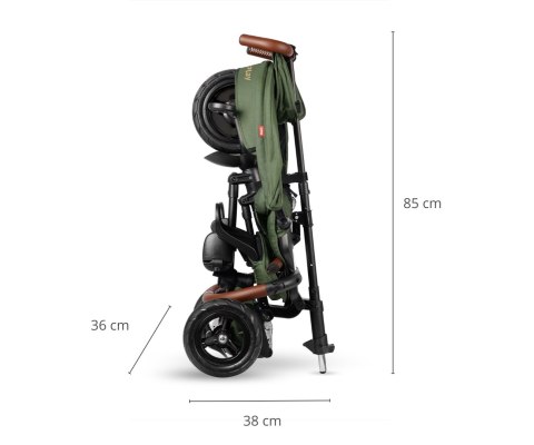 Qplay Qplay Rowerek Trójkołowy Rito Deluxe Rubber Olive