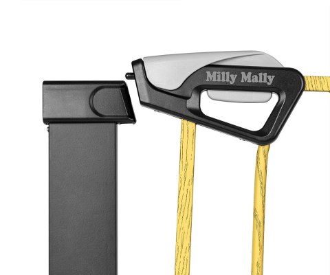 Milly Mally Milly Mally Bramka zabezpieczająca Barierka na schody z rozszerzeniami Guardy 104 Black Natural