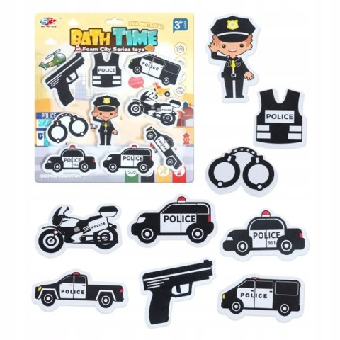 Grube piankowe policyjne naklejki do wanny do kąpieli policja