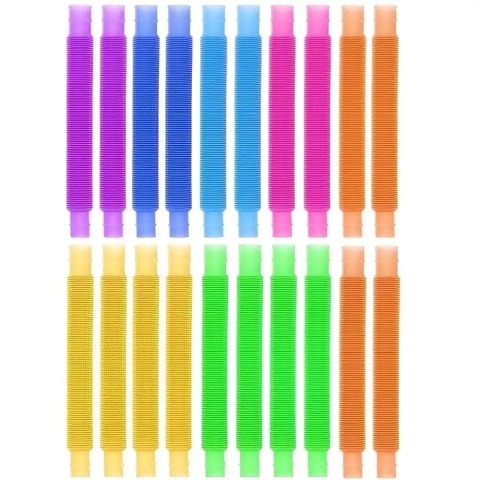 Kolorowa Zabawka Rozwojowa Tuby Sensoryczne Rurki POP XXL 20 szt.