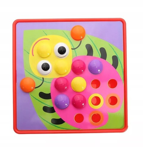 Mozaika Montessori guzikowa dla malucha układanka trening rączki