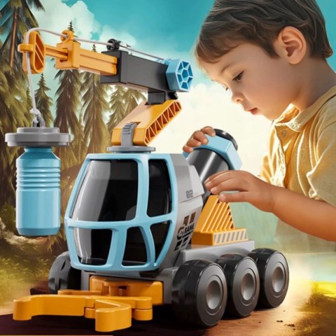 Edukacyjny dźwig autko 2w1 mikroskop dźwig chwytak 3+ DC9165