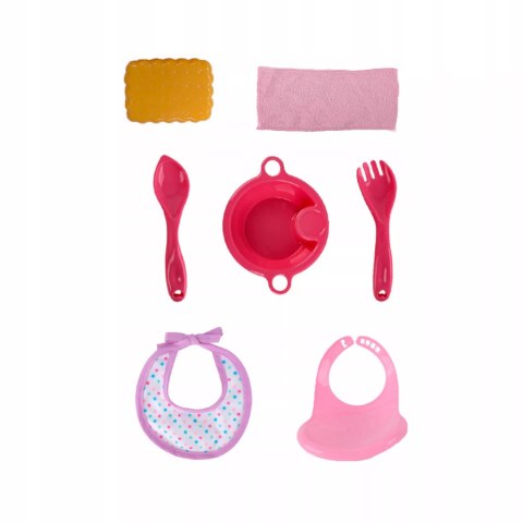Zestaw dla lalki nocnik butelka śliniak plecak - akcesoria do karmienia