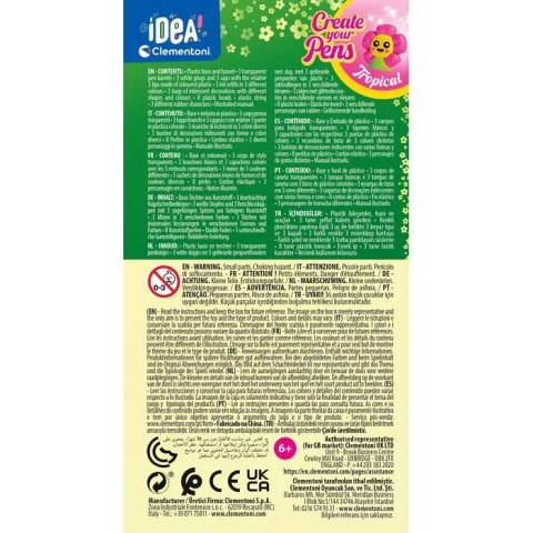 Clementoni zestaw kreatywny mini fabryka długopisów tropikalny