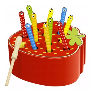 Gra Truskawka na Magnes - Łap Robaczki Drewniana