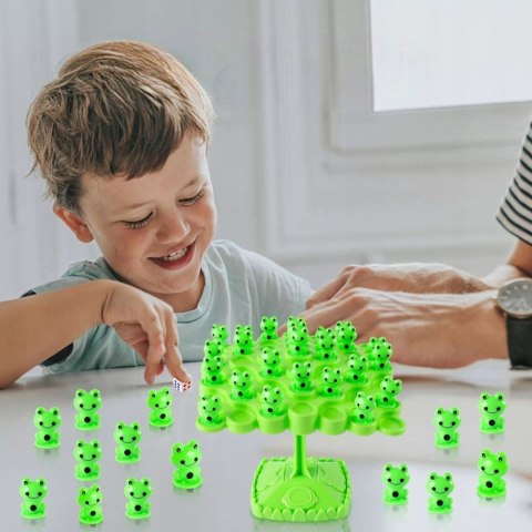 Gra zręcznościowa balansujące skaczące żabki drzewo 50el dla dzieci 96A