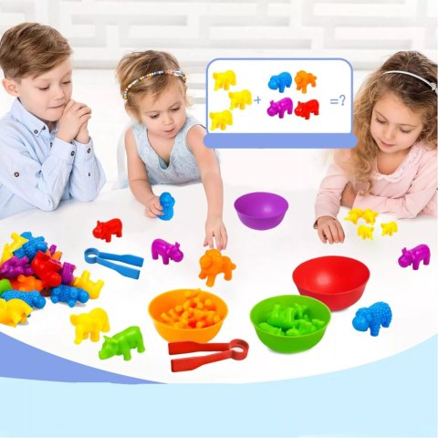 Gumowe zwierzęta gra sorter montesorri 2188-18