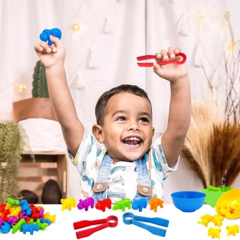 Gumowe zwierzęta gra sorter montesorri 2188-18