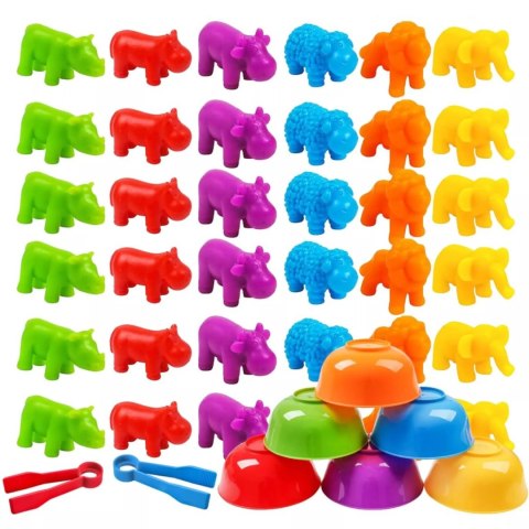 Gumowe zwierzęta gra sorter montesorri 2188-18