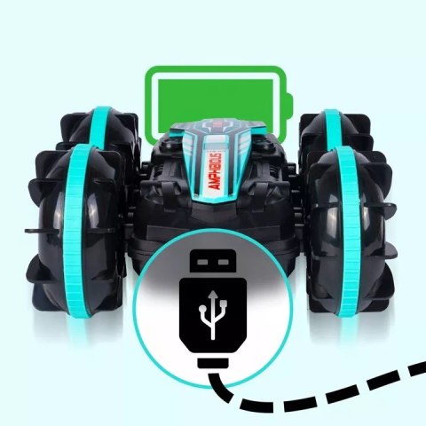 Samochód terenowy RC z opaską gestów - auto, wodoodporny, LED