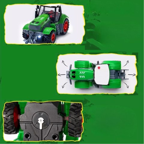 TRAKTOR Z PRZYCZEPĄ ZDALNIE STEROWANY AKUMULATOR ŁADOWARKA 9877-14