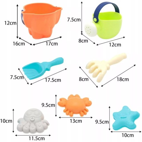 Duży zestaw do piasku słonik foremki konewka 273P
