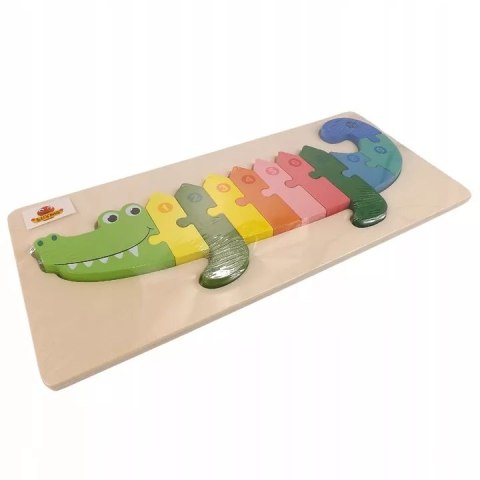 EDUKACYJNE DREWNIANE KLOCKI PUZZLE UKŁADANKA 8765K