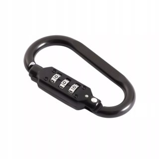Karabińczyk z szyfrem mocne zapięcie brelok do wózka 3 cyfrowa