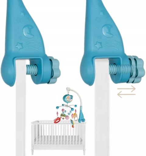 Karuzelka do łóżeczka z pozytywką projektorem pilot timer 360° obrotowa