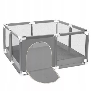 Kojec dla dzieci 126x126 cm suchy basen plac zabaw ogrodowy szary