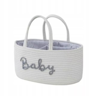 Organizer biały Baby na pieluszki torba dla mamy niemowlaka na pieluchy