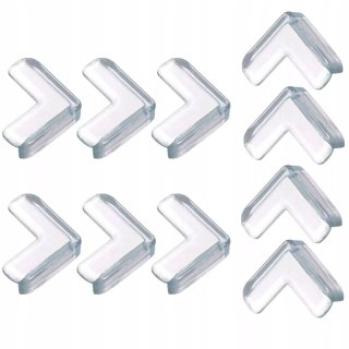 Przezroczyste zabezpieczenia narożników mebli 10 szt. ochrona dzieci