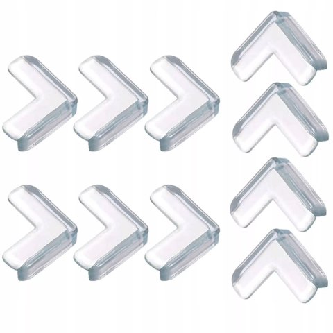 Przezroczyste zabezpieczenia narożników mebli 10 szt. ochrona dzieci