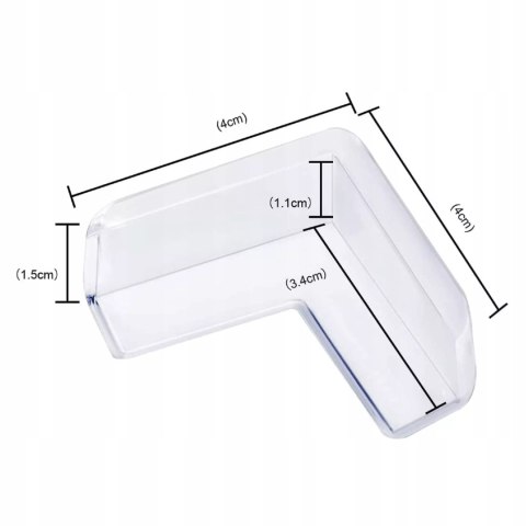 Przezroczyste zabezpieczenia narożników mebli 10 szt. ochrona dzieci