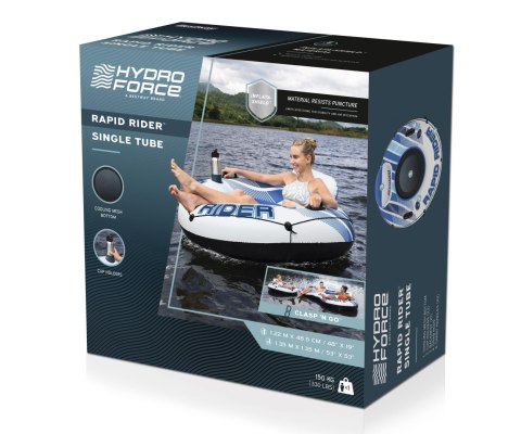 Bestway Bestway 43116 Koło do pływania z oparciem Hydro Force Rapid Rider Niebieskie 1.35m
