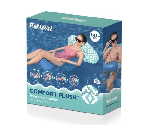 Bestway Bestway 43555 Fotel Leżak siatkowy do pływania Niebieski 1.45m x 87cm Bestway Bestway 43555 Fotel Leżak siatkowy do pływania Niebieski 1.45m x 87cm