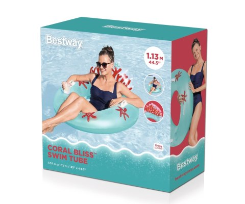 Bestway Bestway 43730 Koło do pływania z oparciem Rafa koralowa 1.07m x 1.13m Bestway Bestway 43730 Koło do pływania z oparciem Rafa koralowa 1.07m x 1.13m