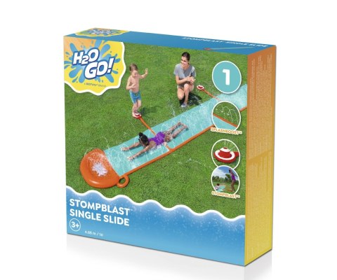 Bestway Bestway 52718 Ślizgawka pojedyncza ze spryskiwaczami H2OGO! StomBlast 4.88m Bestway Bestway 52718 Ślizgawka pojedyncza ze spryskiwaczami H2OGO! StomBlast 4.88m