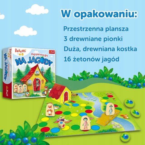 Trefl Gra planszowa rodzinna moja pierwsza gra Na Jagody bobaski miś Trefl 02063 Trefl Gra planszowa rodzinna moja pierwsza gra Na Jagody bobaski miś Trefl 02063