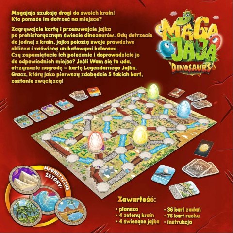 Trefl Gra rodzinna planszowa towarzyska Magajaja Dinosaurs 6+ Trefl 02281 Trefl Gra rodzinna planszowa towarzyska Magajaja Dinosaurs 6+ Trefl 02281