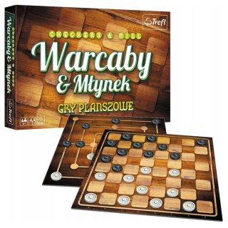 Trefl Gry planszowe Warcaby & Młynek Trefl 01681
