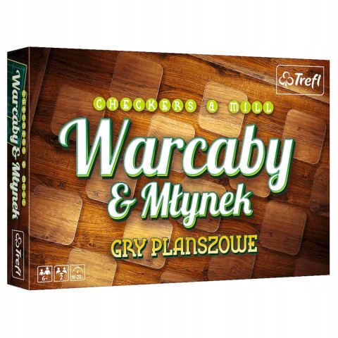 Trefl Gry planszowe Warcaby & Młynek Trefl 01681 Trefl Gry planszowe Warcaby & Młynek Trefl 01681