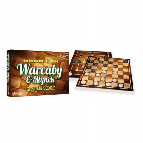 Trefl Gry planszowe Warcaby & Młynek Trefl 01681 Trefl Gry planszowe Warcaby & Młynek Trefl 01681