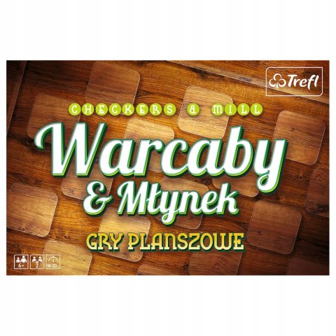 Trefl Gry planszowe Warcaby & Młynek Trefl 01681 Trefl Gry planszowe Warcaby & Młynek Trefl 01681