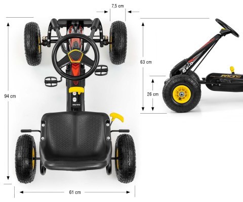 Milly Mally Milly Mally Gokart na pedały Thor Black Milly Mally Milly Mally Gokart na pedały Thor Black