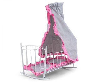 Milly Mally Milly Mally Łóżeczko-Kołyska dla lalek Lily z baldachimem Prestige Pink