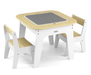 Milly Mally Milly Mally Zestaw mebli Olaf Blocks - Stolik i dwa krzesełka White