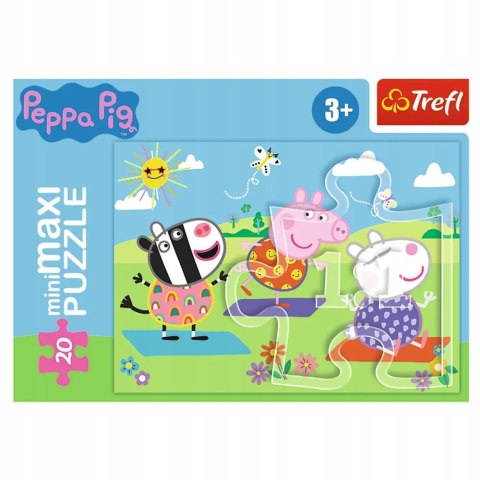 Trefl Puzzle 20 miniMAXI Świnka Peppa 20 elementów Peppa Pig 3+ Trefl 21124 Trefl Puzzle 20 miniMAXI Świnka Peppa 20 elementów Peppa Pig 3+ Trefl 21124