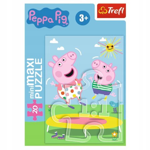 Trefl Puzzle 20 miniMAXI Świnka Peppa 20 elementów Peppa Pig 3+ Trefl 21125 Trefl Puzzle 20 miniMAXI Świnka Peppa 20 elementów Peppa Pig 3+ Trefl 21125