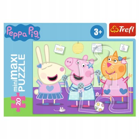 Trefl Puzzle 20 miniMAXI Świnka Peppa karaoke 20 el Peppa Pig 3+ Trefl 21126 Trefl Puzzle 20 miniMAXI Świnka Peppa karaoke 20 el Peppa Pig 3+ Trefl 21126
