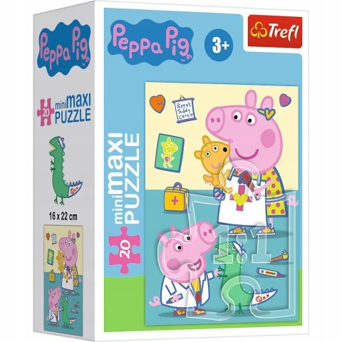 Trefl Puzzle 20 miniMAXI Świnka Peppa u lekarza 20 el Peppa Pig 3+ Trefl 21127 Trefl Puzzle 20 miniMAXI Świnka Peppa u lekarza 20 el Peppa Pig 3+ Trefl 21127