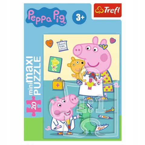 Trefl Puzzle 20 miniMAXI Świnka Peppa u lekarza 20 el Peppa Pig 3+ Trefl 21127 Trefl Puzzle 20 miniMAXI Świnka Peppa u lekarza 20 el Peppa Pig 3+ Trefl 21127