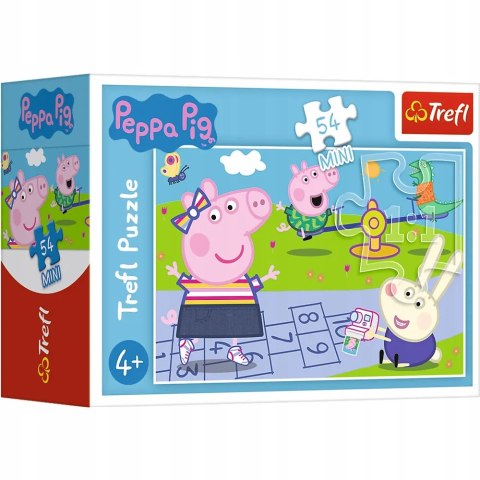 Trefl Puzzle 54 mini Świnka Peppa gra w klasy 54 elementy 4+ Trefl 19627 Trefl Puzzle 54 mini Świnka Peppa gra w klasy 54 elementy 4+ Trefl 19627