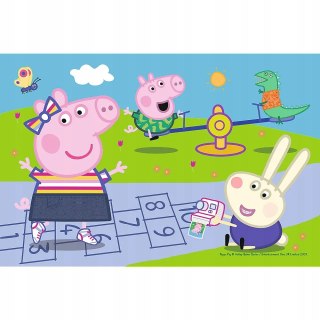 Trefl Puzzle 54 mini Świnka Peppa gra w klasy 54 elementy 4+ Trefl 19627