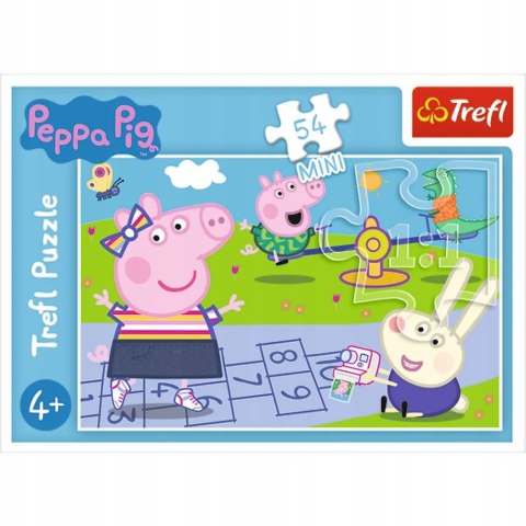 Trefl Puzzle 54 mini Świnka Peppa gra w klasy 54 elementy 4+ Trefl 19627 Trefl Puzzle 54 mini Świnka Peppa gra w klasy 54 elementy 4+ Trefl 19627