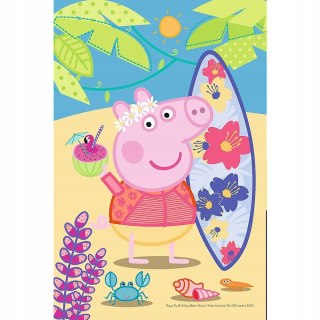 Trefl Puzzle 54 mini Świnka Peppa na plaży 54 elementy 4+ Trefl 19626