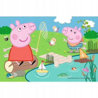 Trefl Puzzle 54 mini Świnka Peppa nad jeziorem 54 elementy 4+ Trefl 19625